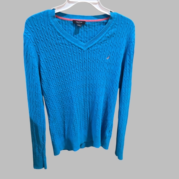 BLUE NAUTICA FALL SWEATER - Picture 1 of 4
